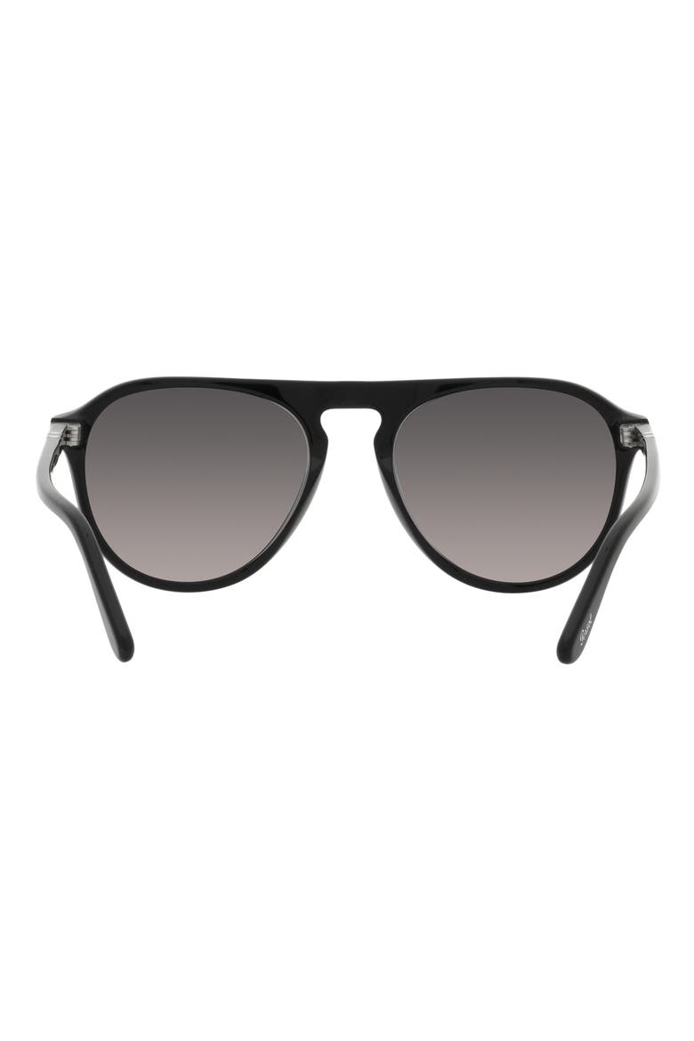 55mm Polarized Pilot Sunglasses, Alternate, color, BLACK