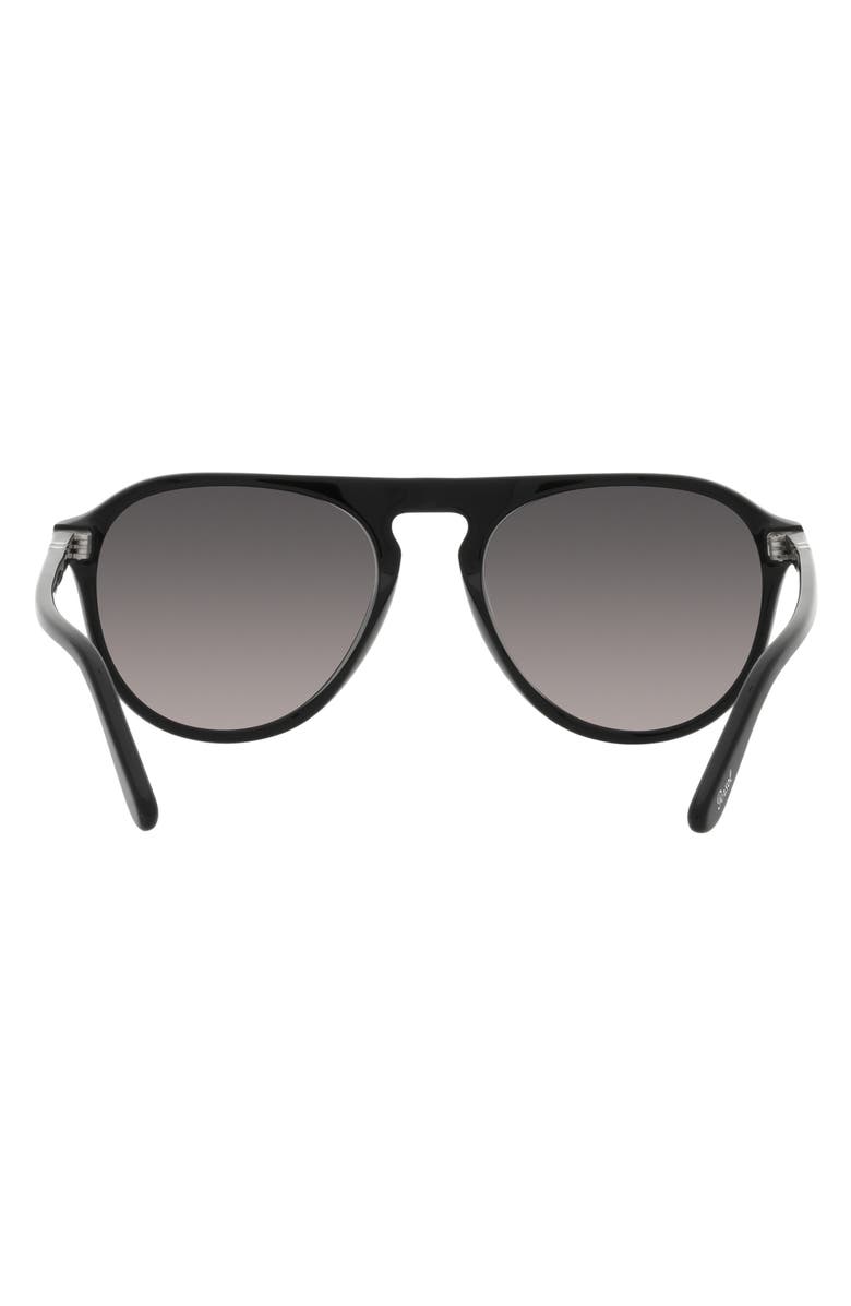 Persol 55mm Polarized Pilot Sunglasses, Alternate, color, Black