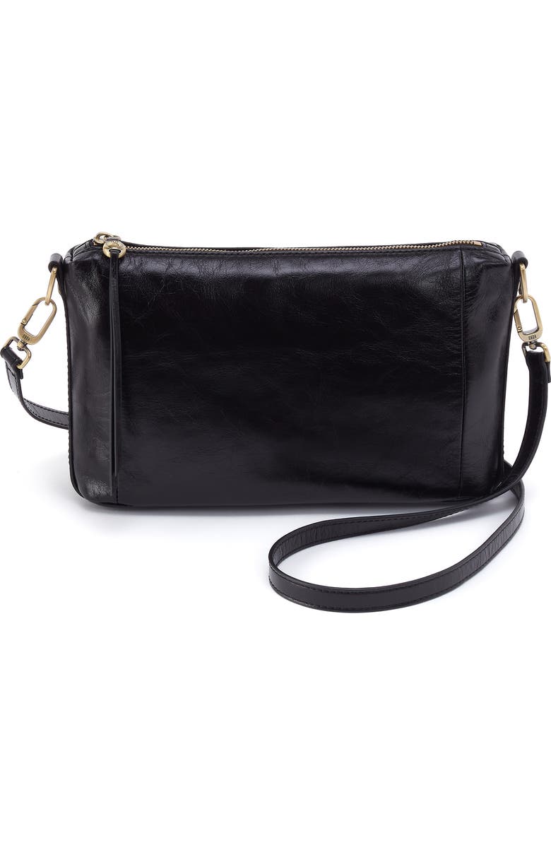 HOBO Darcy Carryall Leather Crossbody Bag, Main, color, Black