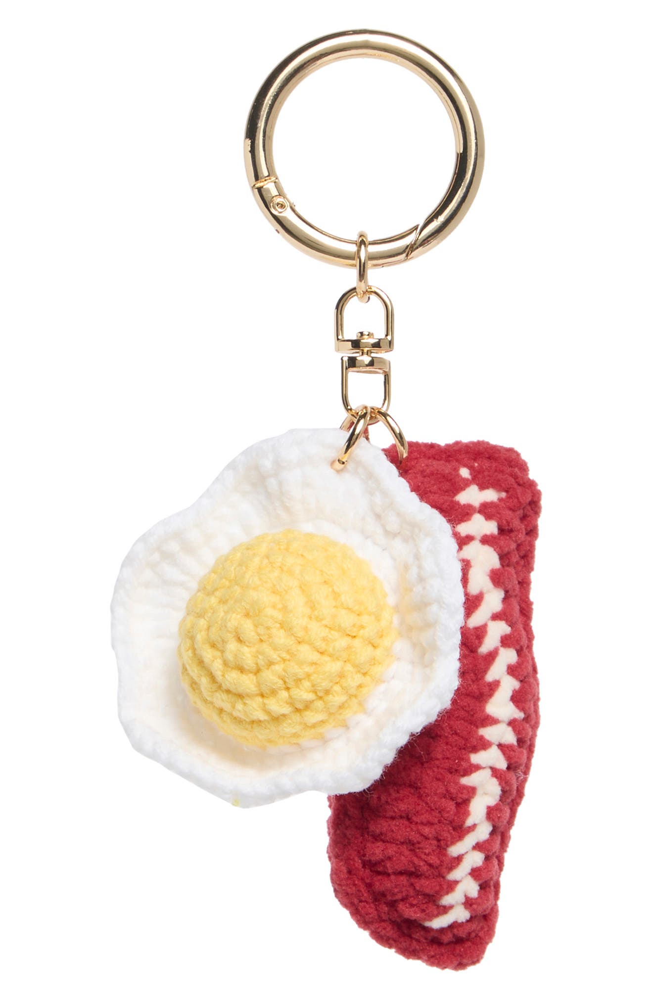 Leith Bacon and Egg Bag Charm, Main, color, White Multi