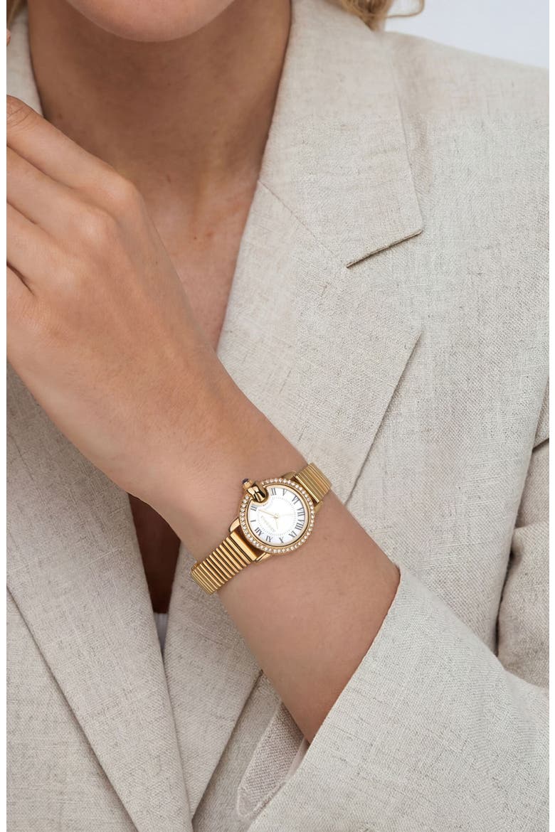 London Bracelet Strap Watch, 26mm, Alternate, color, GOLD/ WHITE
