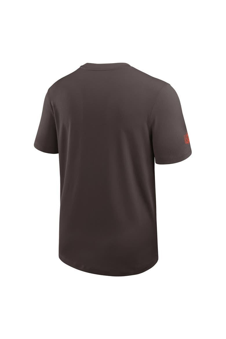 Men's Nike Brown Cleveland Browns Sideline UV Performance Coach Shirt, Alternate, color, Brown