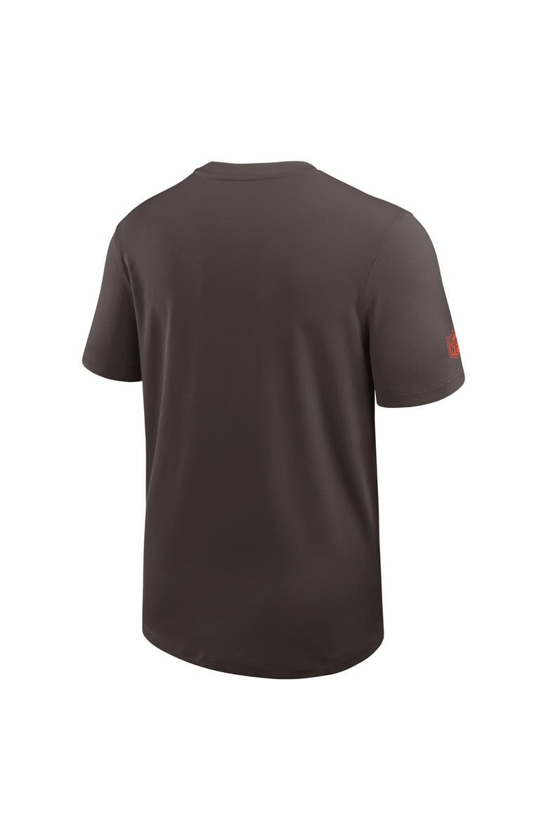 Nike Men's Nike Brown Cleveland Browns Sideline UV Performance Coach Shirt, Alternate, color, Brown