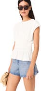 maje Fitted pleated T-shirt