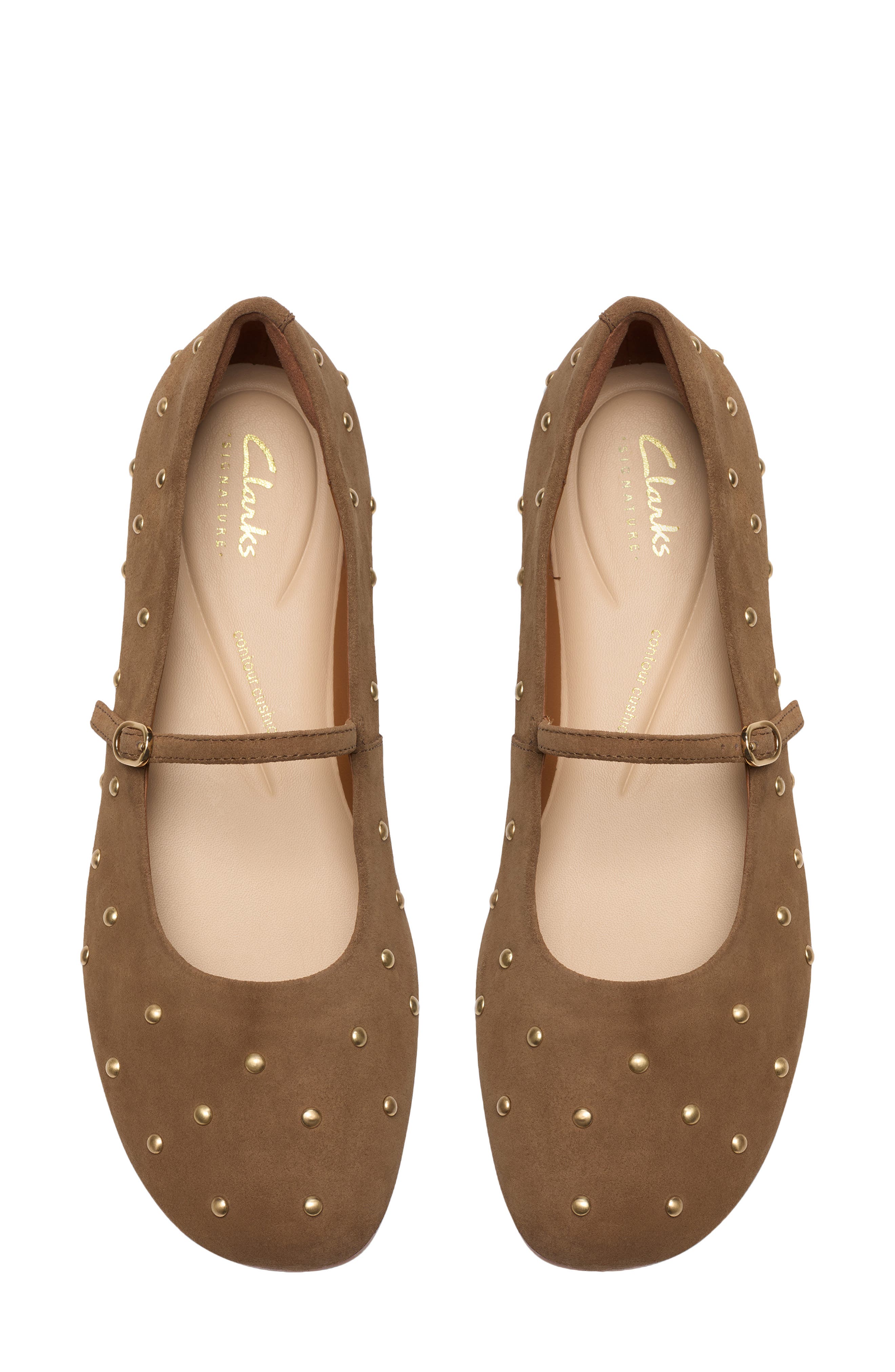 Livia Stud Mary Jane Flat, Alternate, color, WALNUT SUEDE