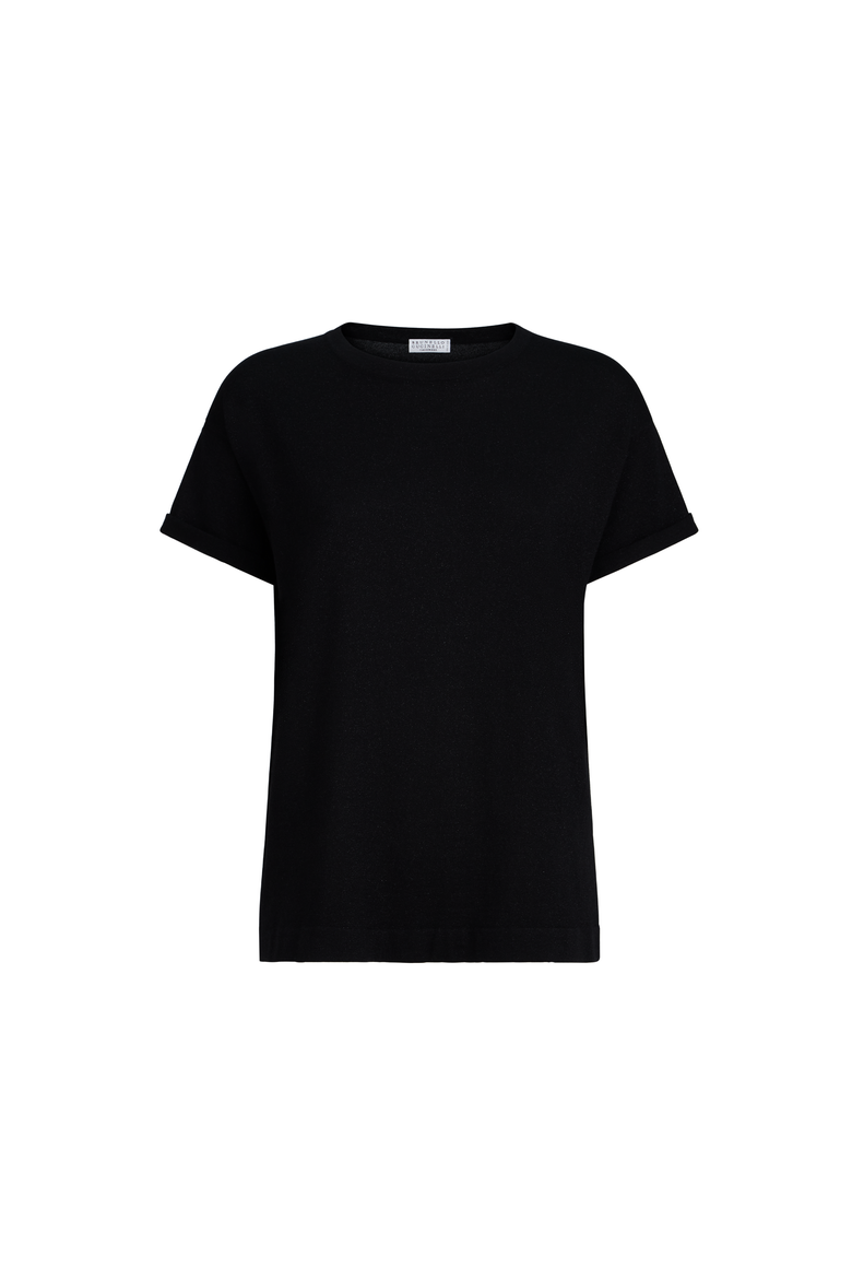 Cashmere and silk lightweight sweater, Alternate, color, Black