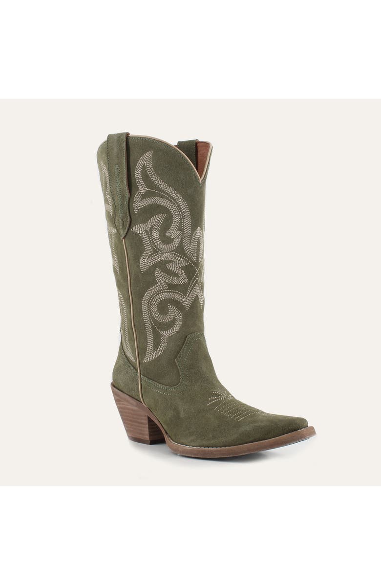 Buck & Brana Tessa Leather Boots, Alternate, color, Olive