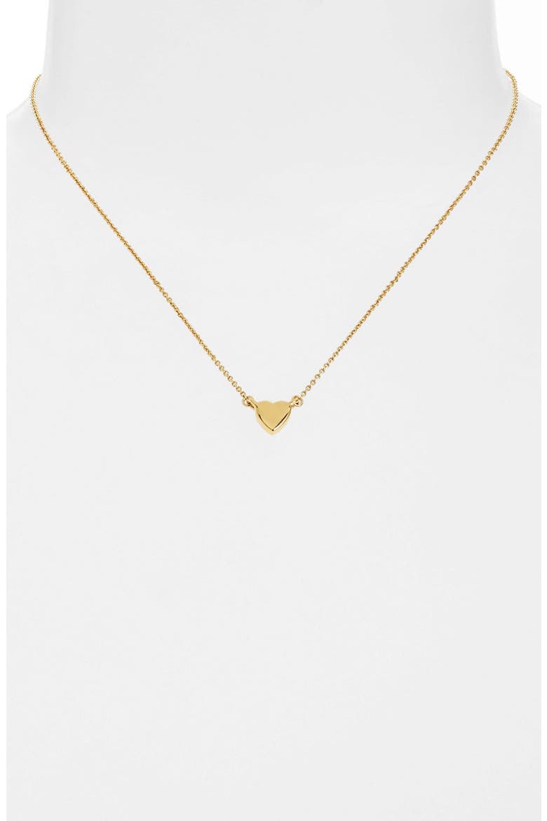 'be mine' heart pendant necklace, Alternate, color, GOLD