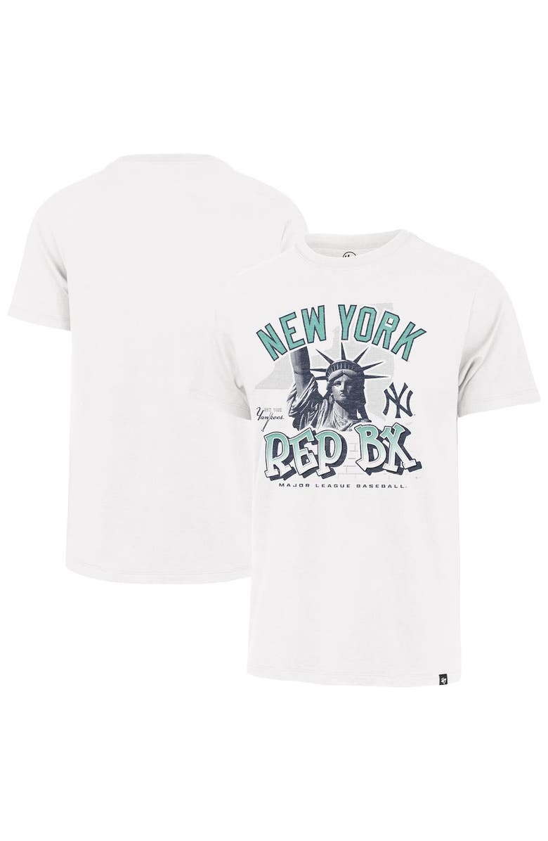'47 Men's '47  White New York Yankees Distressed Statue T-Shirt, Alternate, color, 