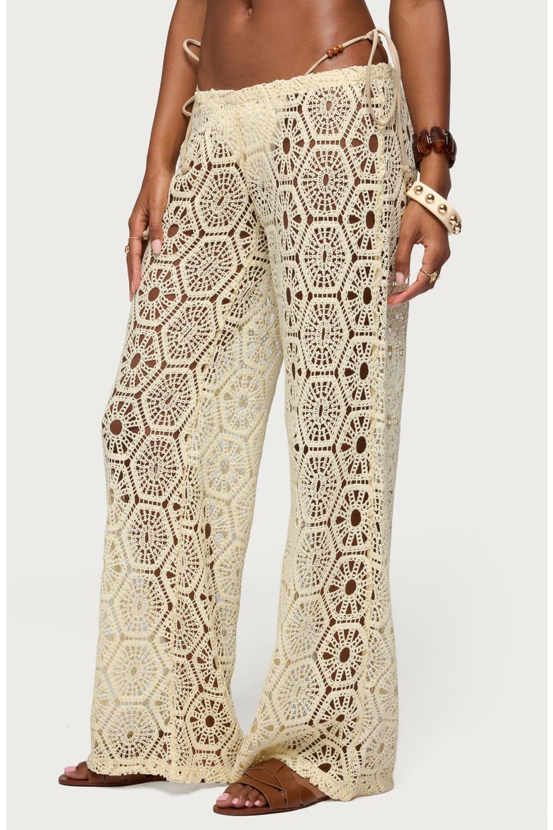 Amrita Baggy Open Stitch Pants, Alternate, color, LIGHT-YELLOW