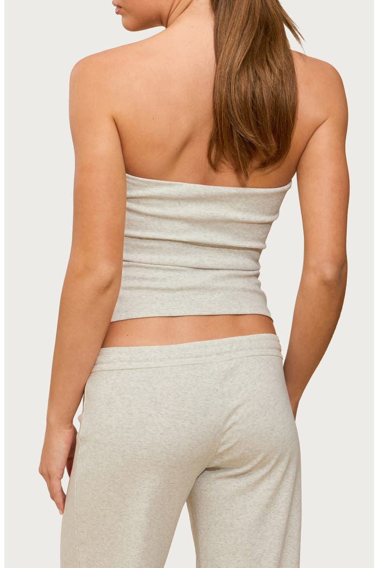 Claudia Stretch Cotton Tube Top, Alternate, color, GRAY-MELANGE