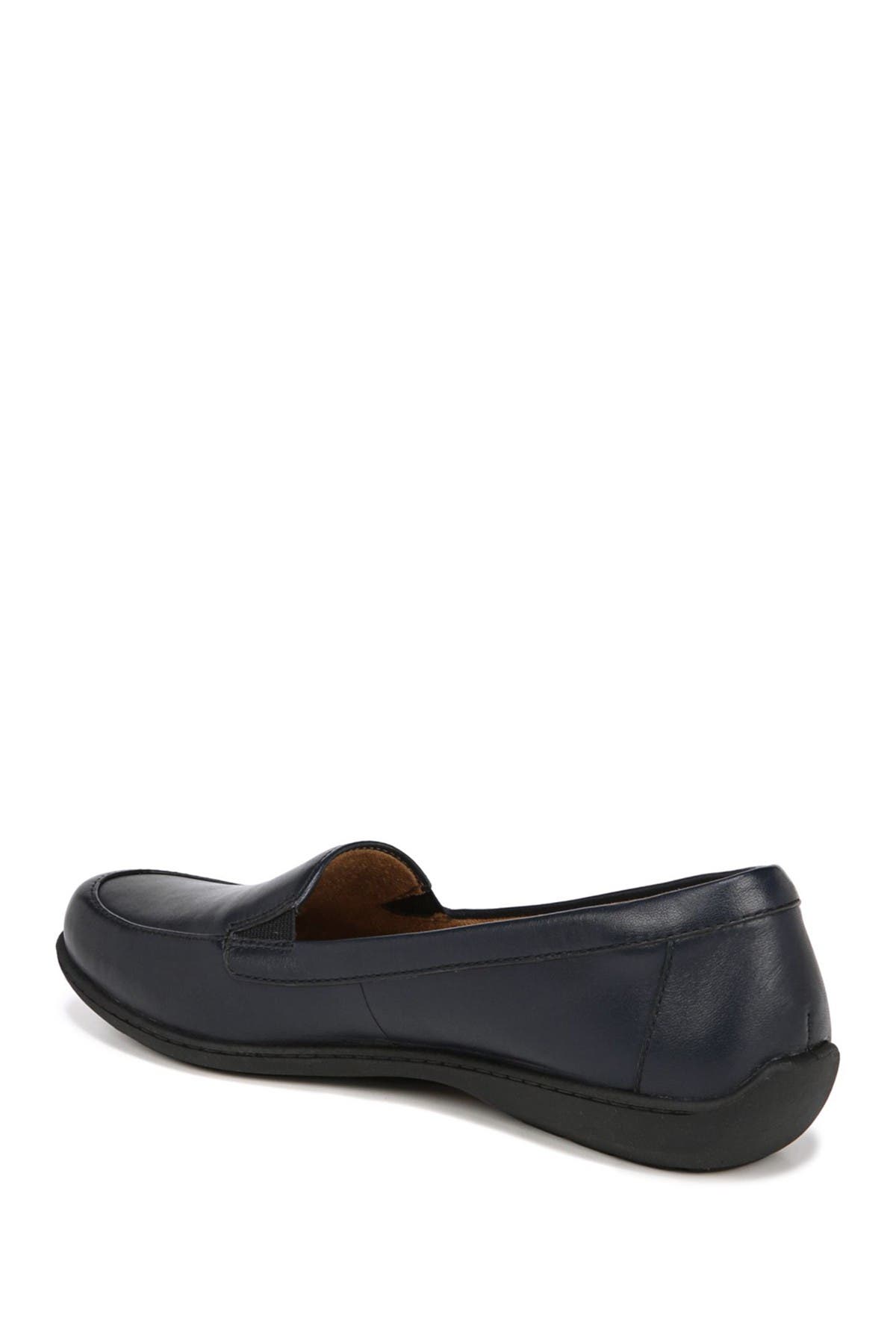 Kacy Leather Slip-On Loafer - Wide Width Available, Alternate, color, NAVY LEATHER