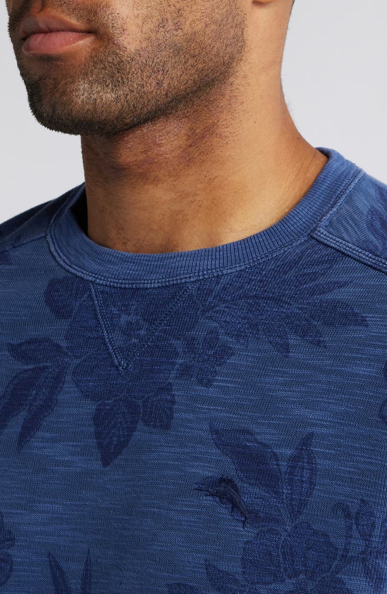 Tommy Bahama Tobago Bay Blooms Floral Sweatshirt, Alternate, color, Deep Marin