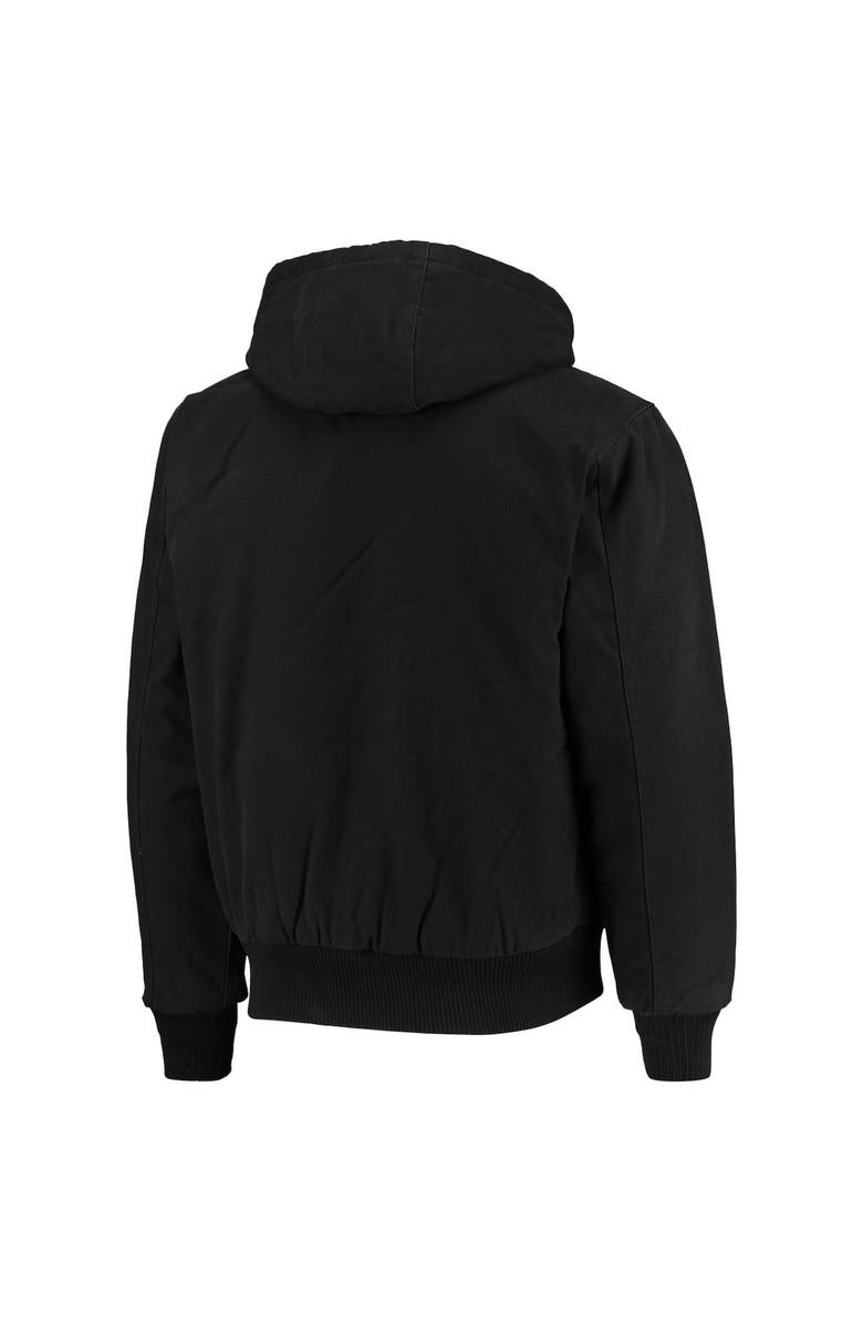 DUNBROOKE Men's Dunbrooke Black New York Jets Dakota Cotton Canvas Hooded Jacket, Alternate, color, 