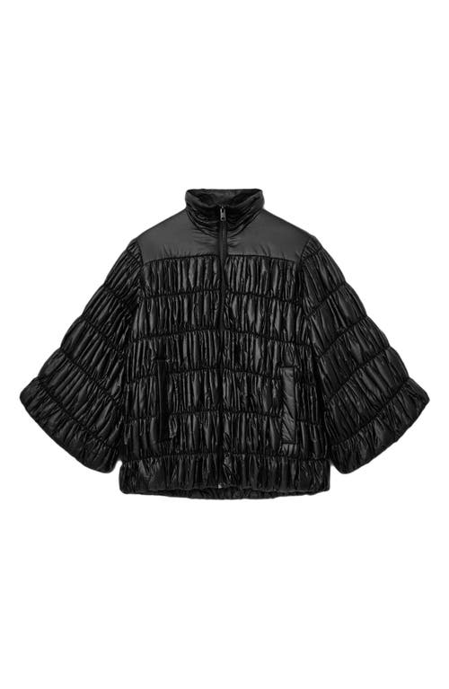 Allsaints Nix Short Sleeve Cashmere & Wool Sweater In Black