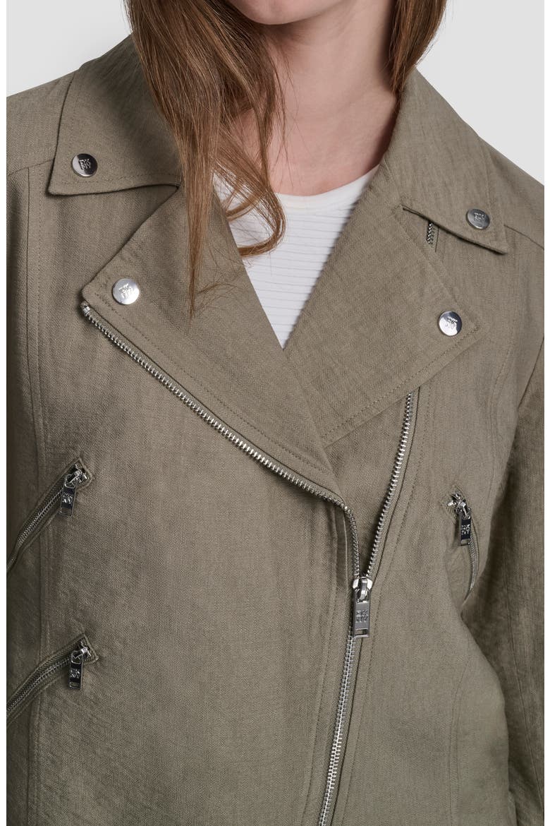 Crinkle Moto Jacket, Alternate, color, LIGHT FATIGUE