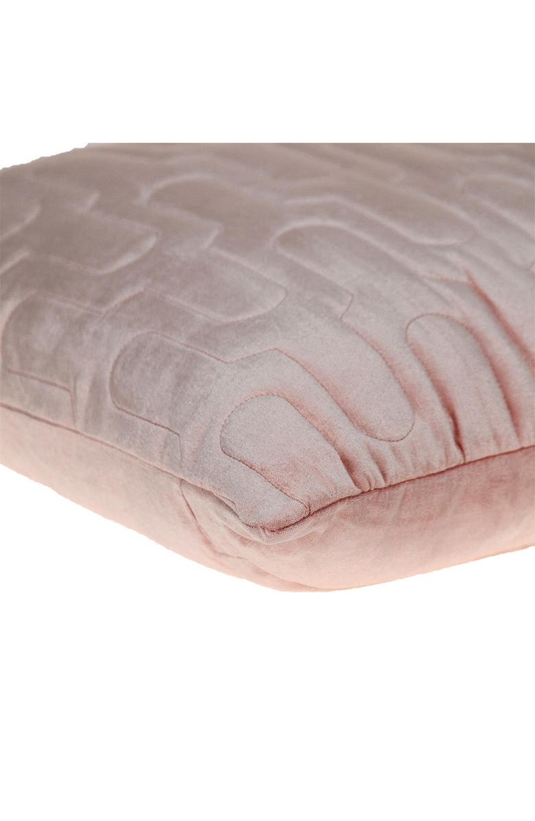 PARKLAND COLLECTION Basil Quilted Velvet Throw Pillow, Alternate, color, Pink