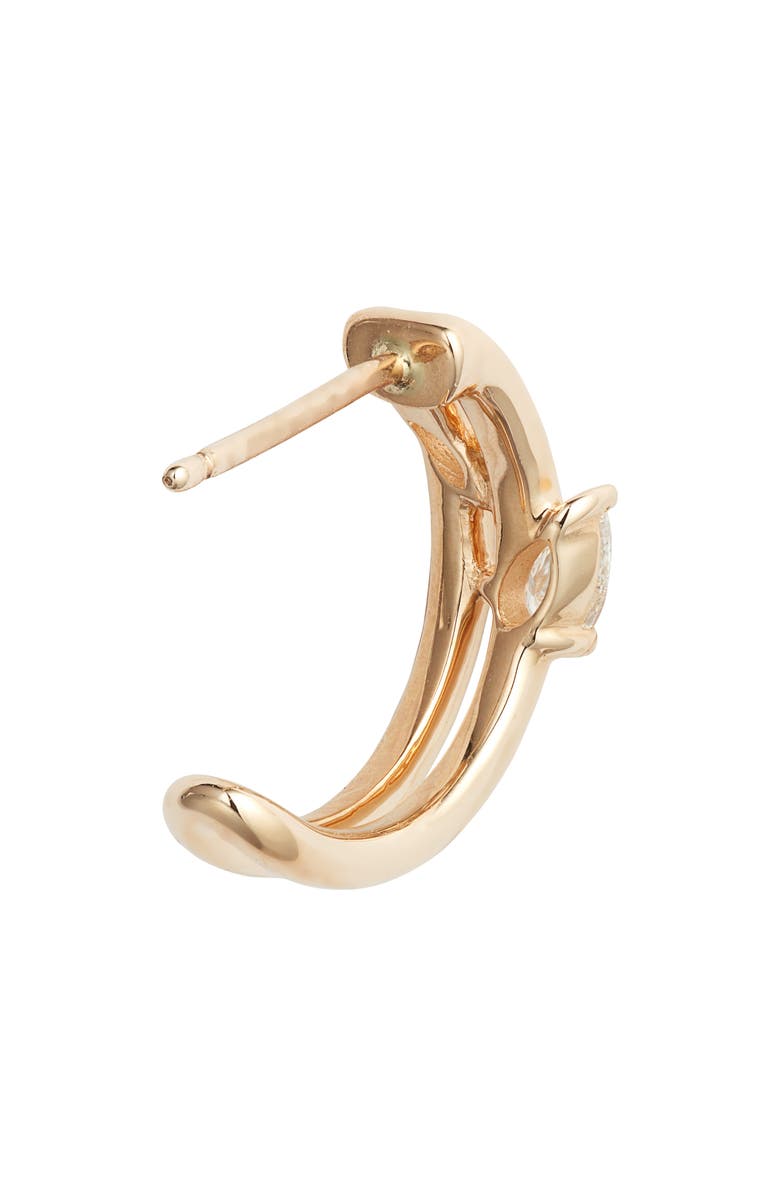 Dana Rebecca Designs Taylor Elaine Diamond Double Huggie Hoop Earrings, Alternate, color, Yellow Gold