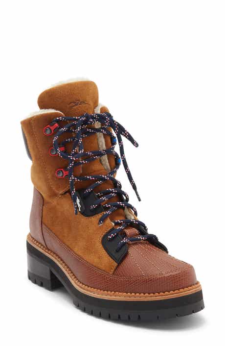 Longchamp Faux Shearling Lined Hiker Boot