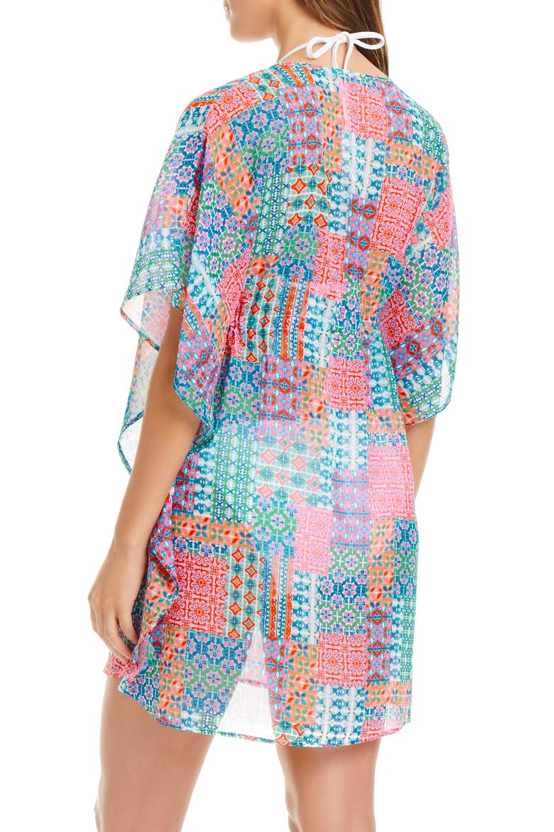 Ibiza Bohemia Chiffon Cover-Up Caftan, Alternate, color, MULTI