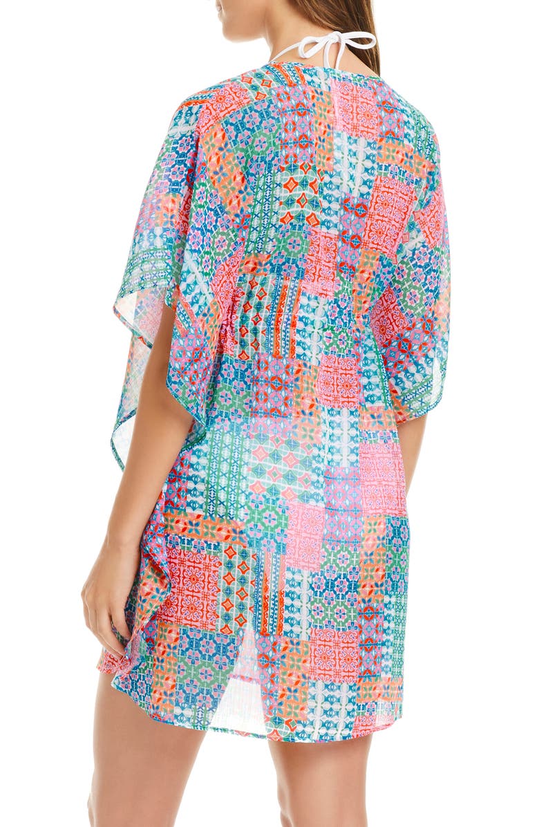 BLEU by Rod Beattie Ibiza Bohemia Chiffon Cover-Up Caftan, Alternate, color, Multi
