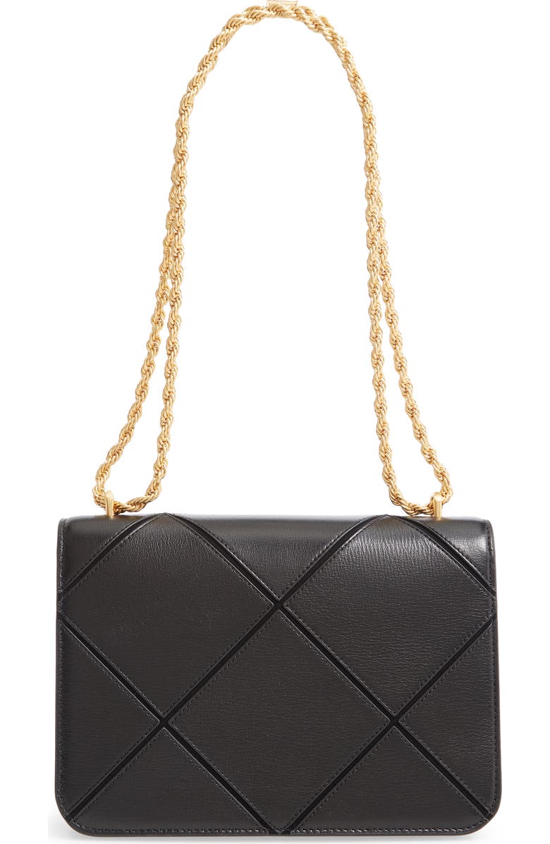 Tory Burch Eleanor Diamond Panel Leather Flap Bag, Alternate, color,