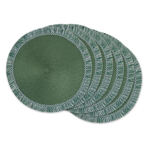 Round Fringed Placemat Set/6