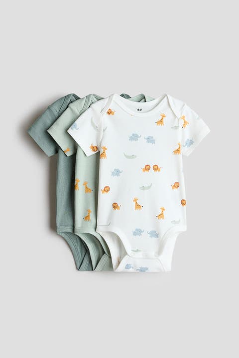 3-pack Cotton Envelope-neck Bodysuits