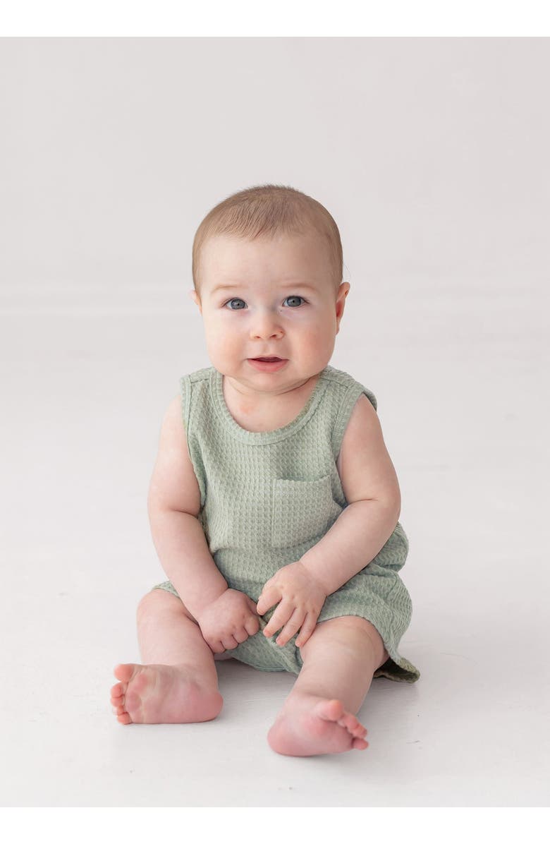 Beckett and Bear Russell Sleeveless Romper, Alternate, color, Green