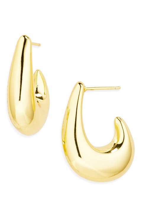 'J' Hoop Earrings