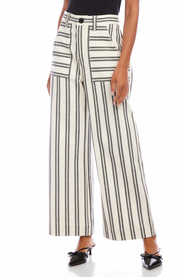 Rylee Wide Leg Crop Pants, Main, color, STRIPE