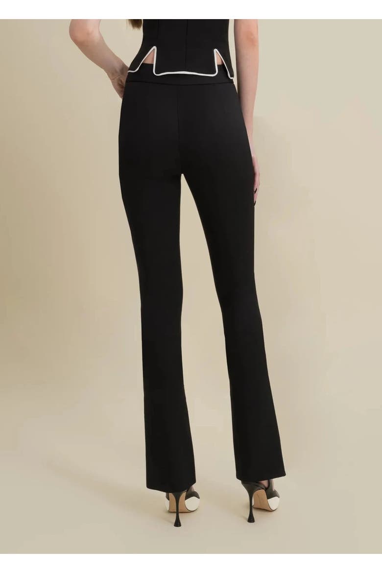 Helix Slim-Fit Mid-Rise Stretch Wool Pants, Alternate, color, Black & Natural