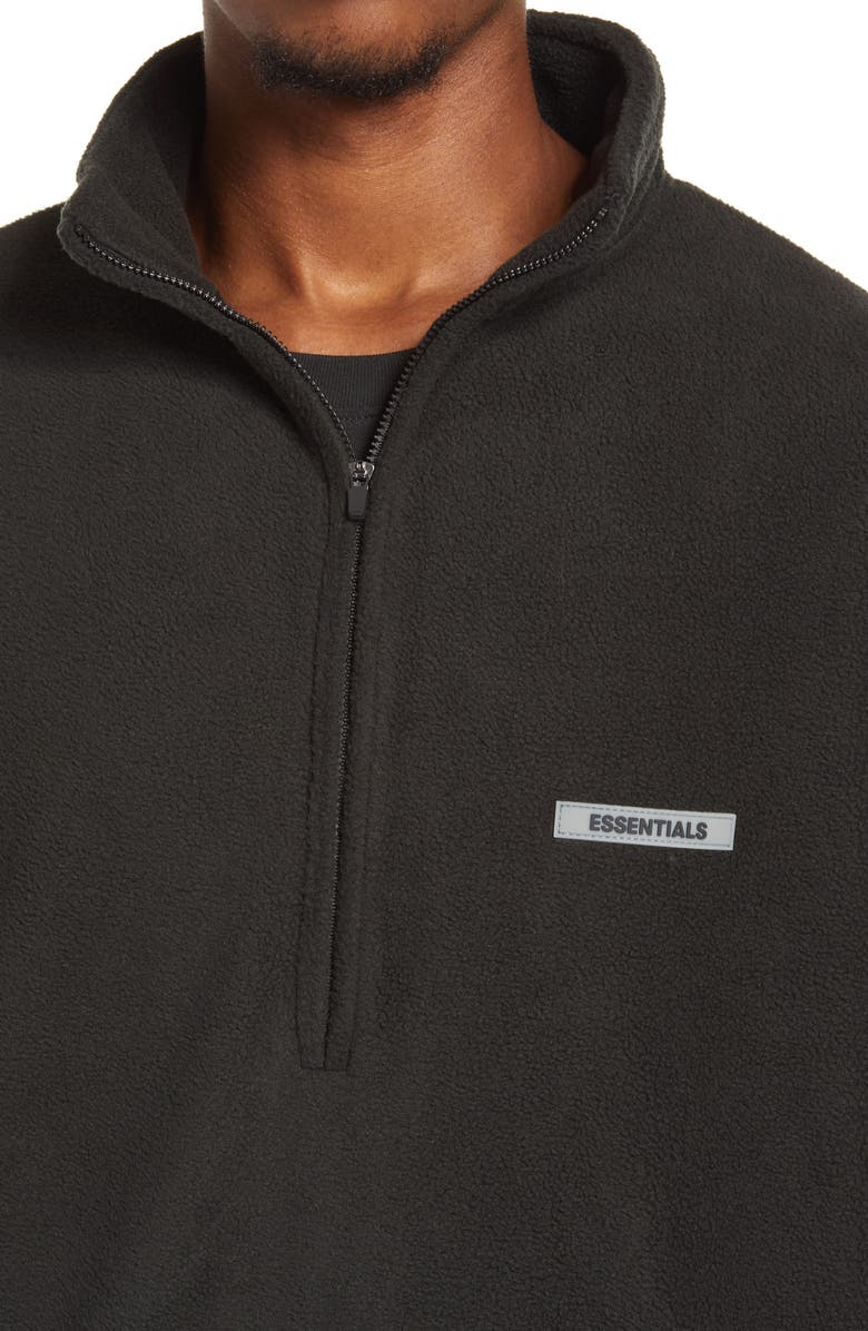 Fear of God Essentials Half Zip Fleece Pullover, Alternate, color, 