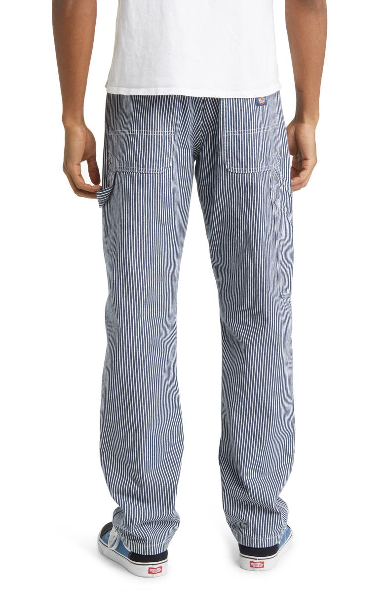 Dickies Garyville Hickory Stripe Straight Leg Carpenter Pants, Alternate, color, 