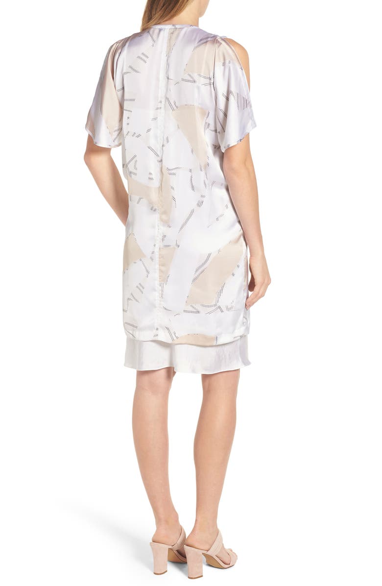 Kenneth Cole New York Capelet Cold Shoulder Dress, Alternate, color, 