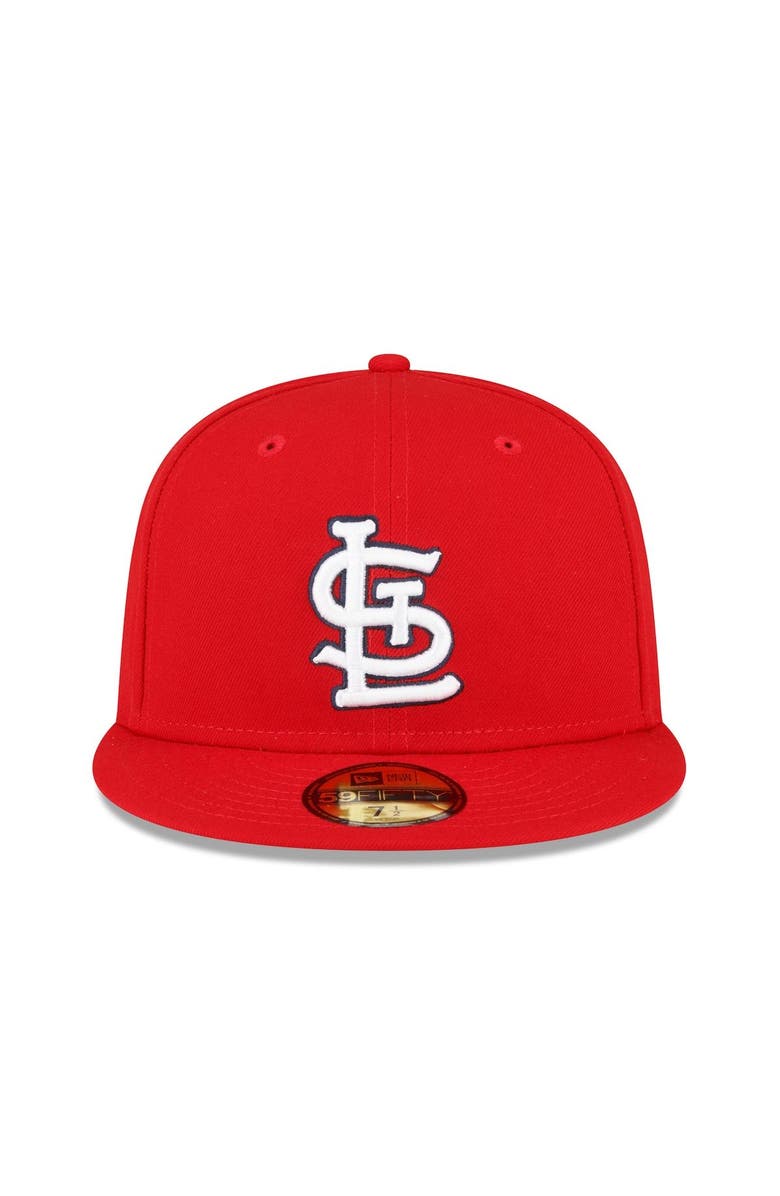 New Era Men's New Era Red St. Louis Cardinals Throwback Authentic Collection 59FIFTY Fitted Hat, Alternate, color,