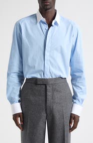 TOM FORD Contrast Collar Poplin Shirt