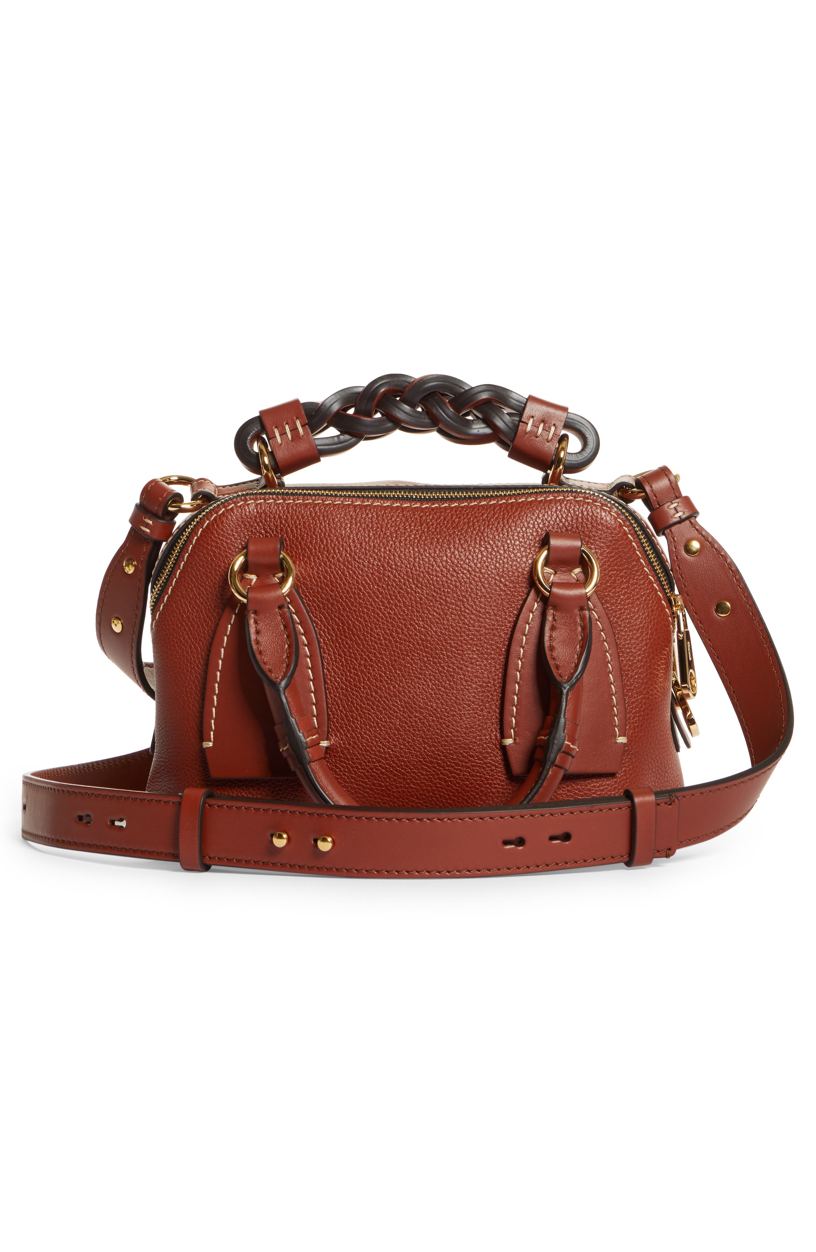 Chloé Small Daria Leather Top Handle Bag, Alternate, color, 