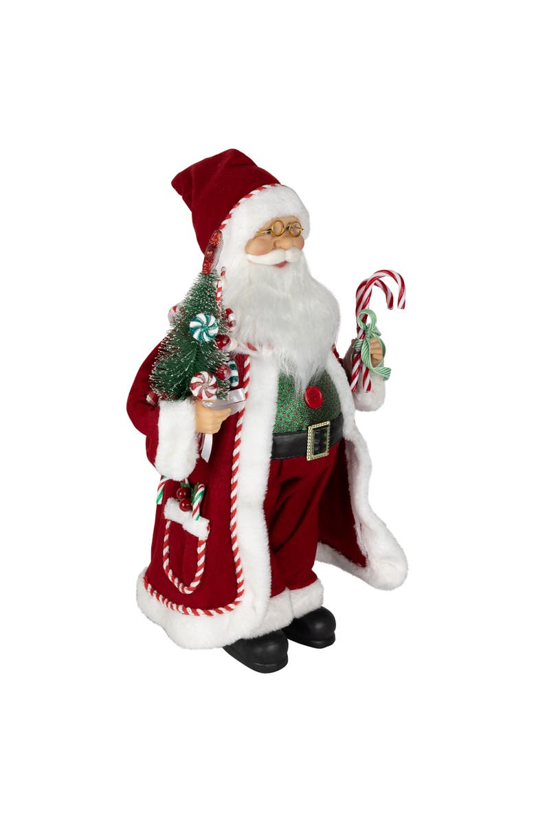 Northlight Candy Cane Santa Claus Christmas Figure - 18" - Red and White, Alternate, color, 