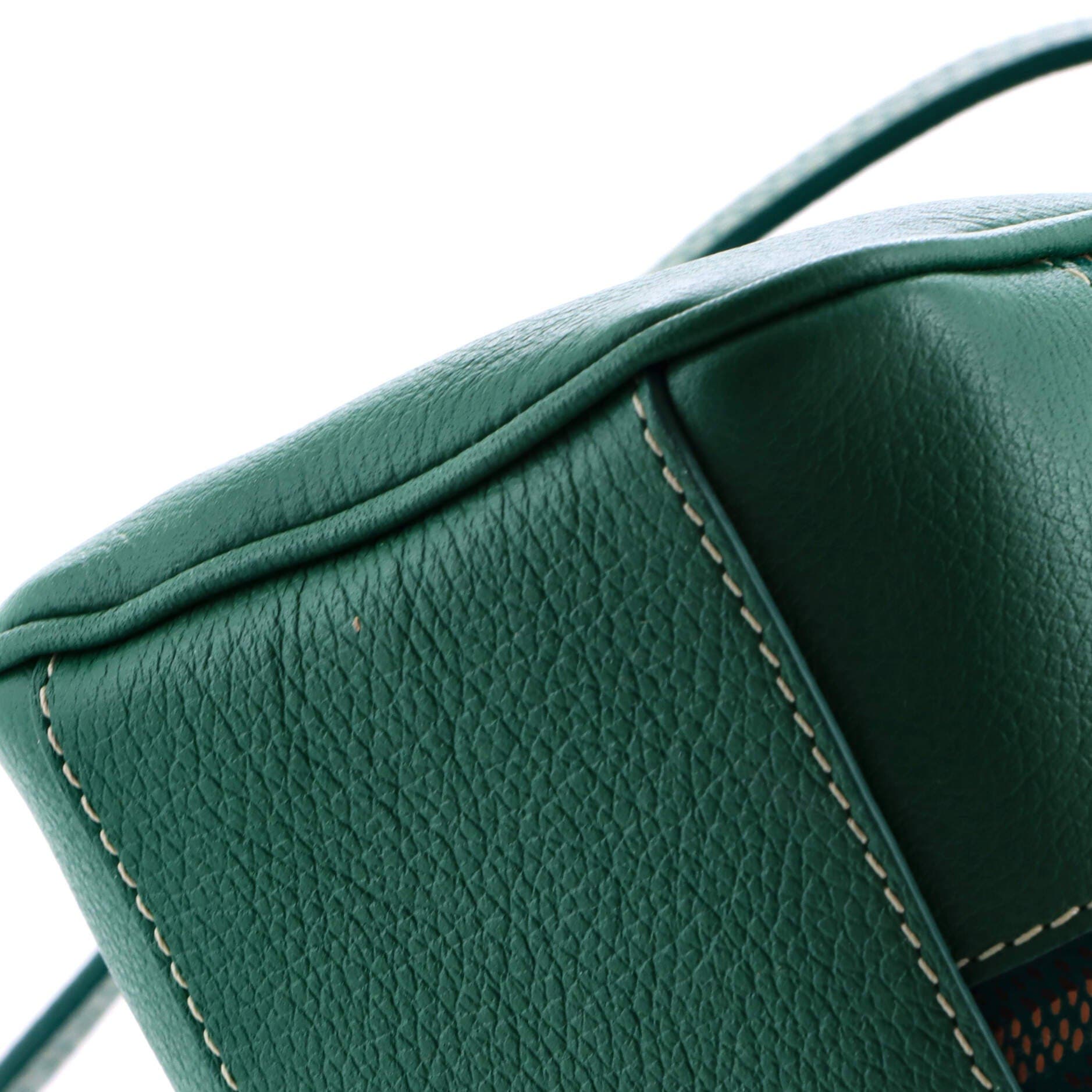 Pre-Owned Goyard Saigon Top Handle Bag Coated Canvas with Leather Mini, Alternate, color, Green