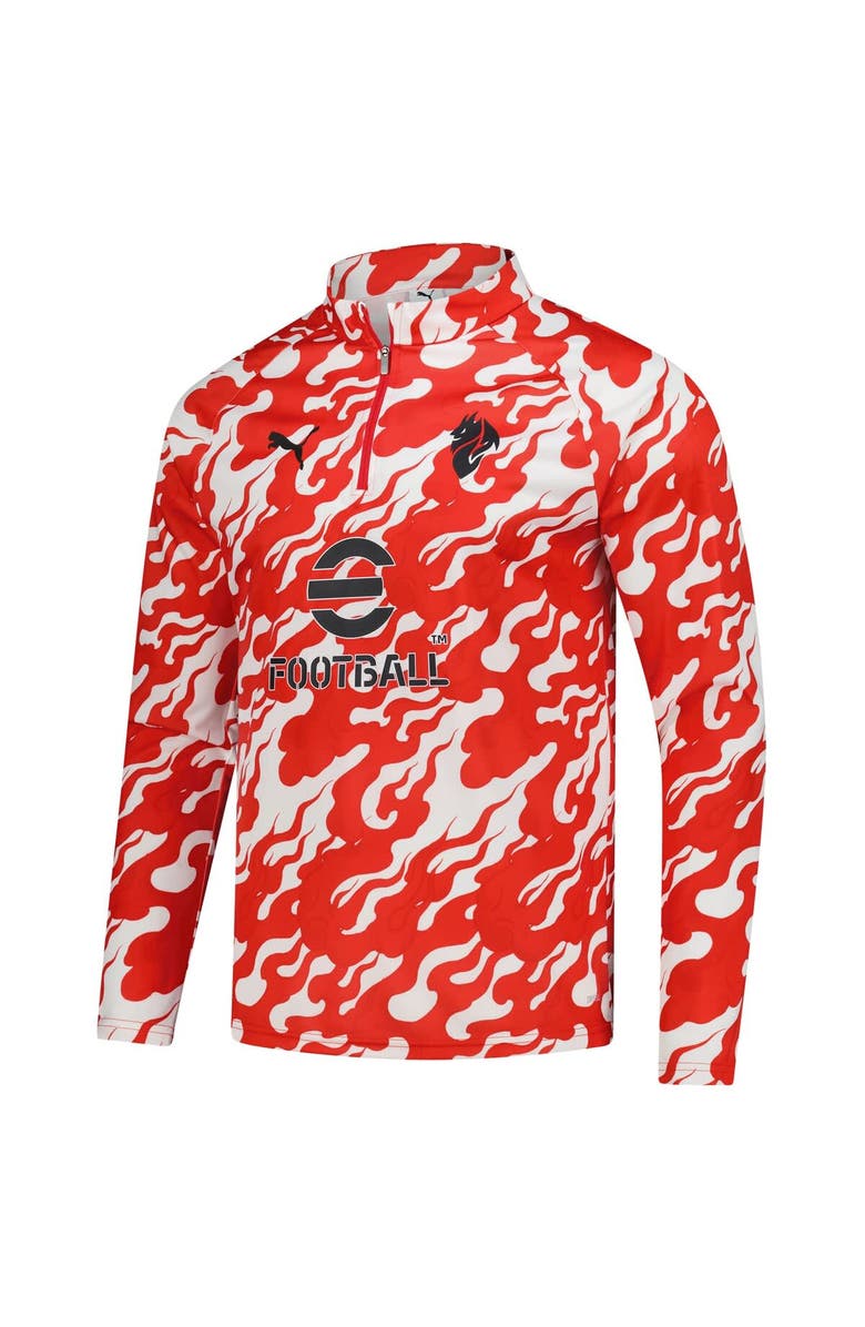 PUMA Men's Puma Red AC Milan 2025/26 Pre-Match dryCell Quarter-Zip Top, Alternate, color, Red