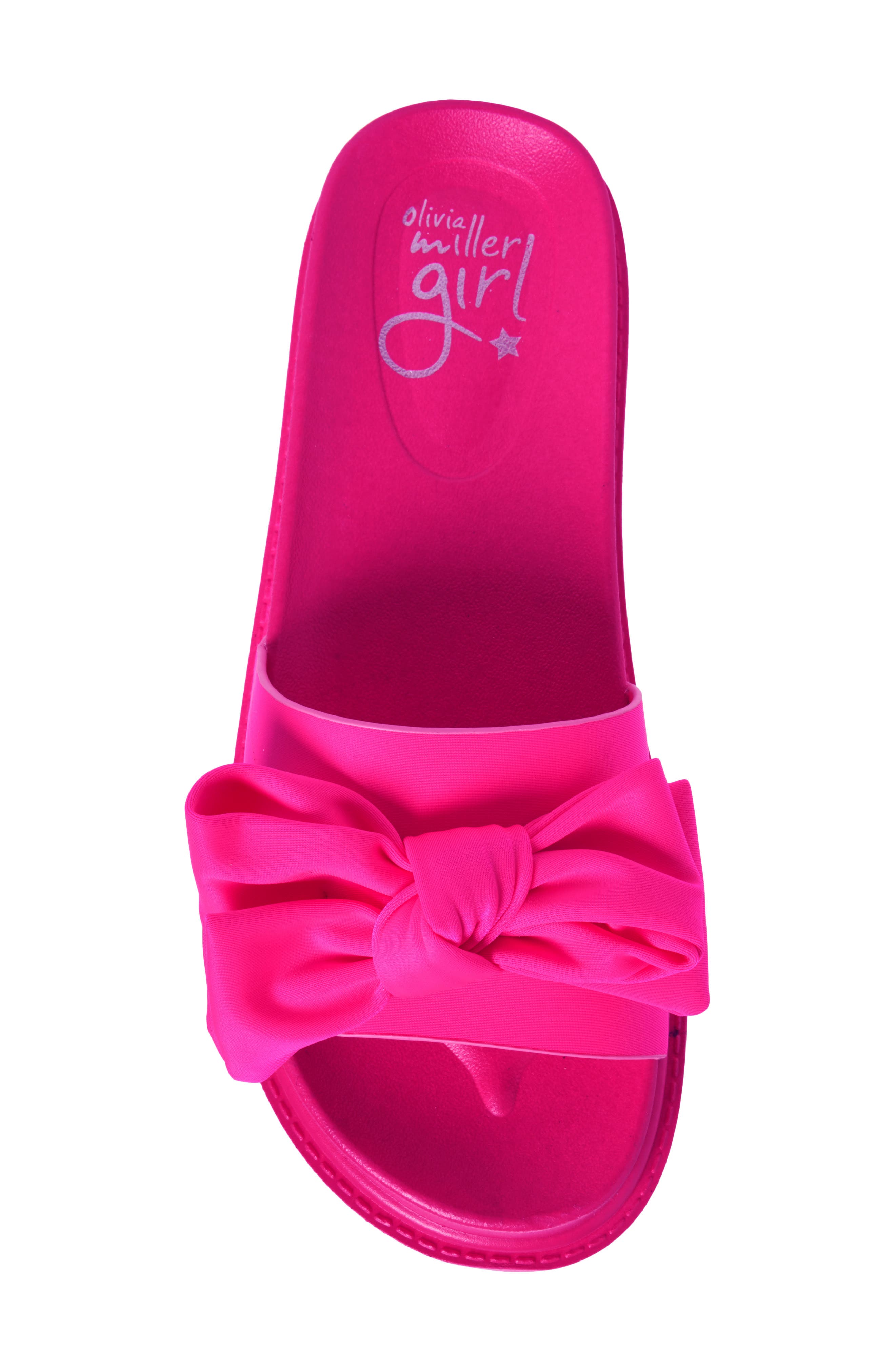OLIVIA MILLER Kids' Bow Slide Sandal, Alternate, color, 
