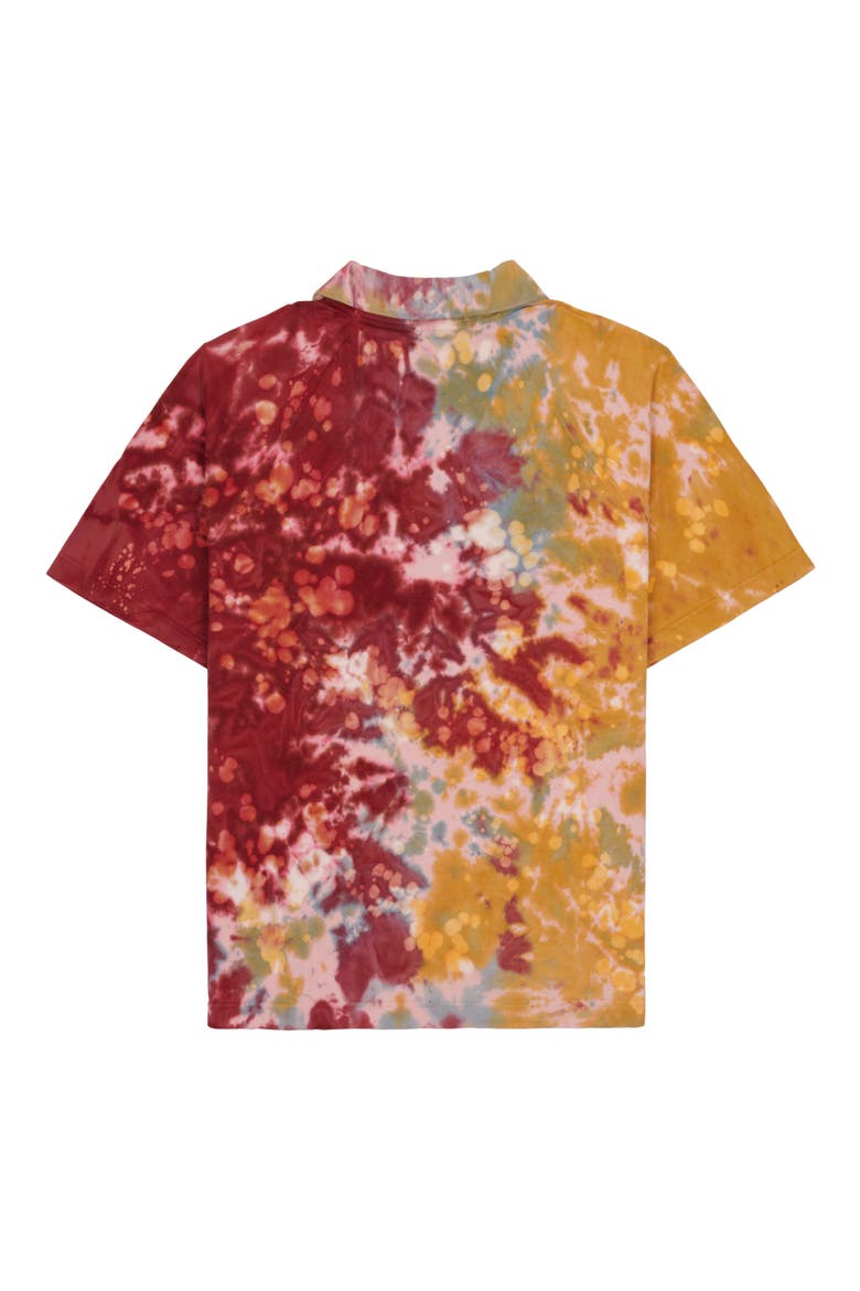 Tie Dye Cotton Pique Polo, Alternate, color, TERRACOTTA