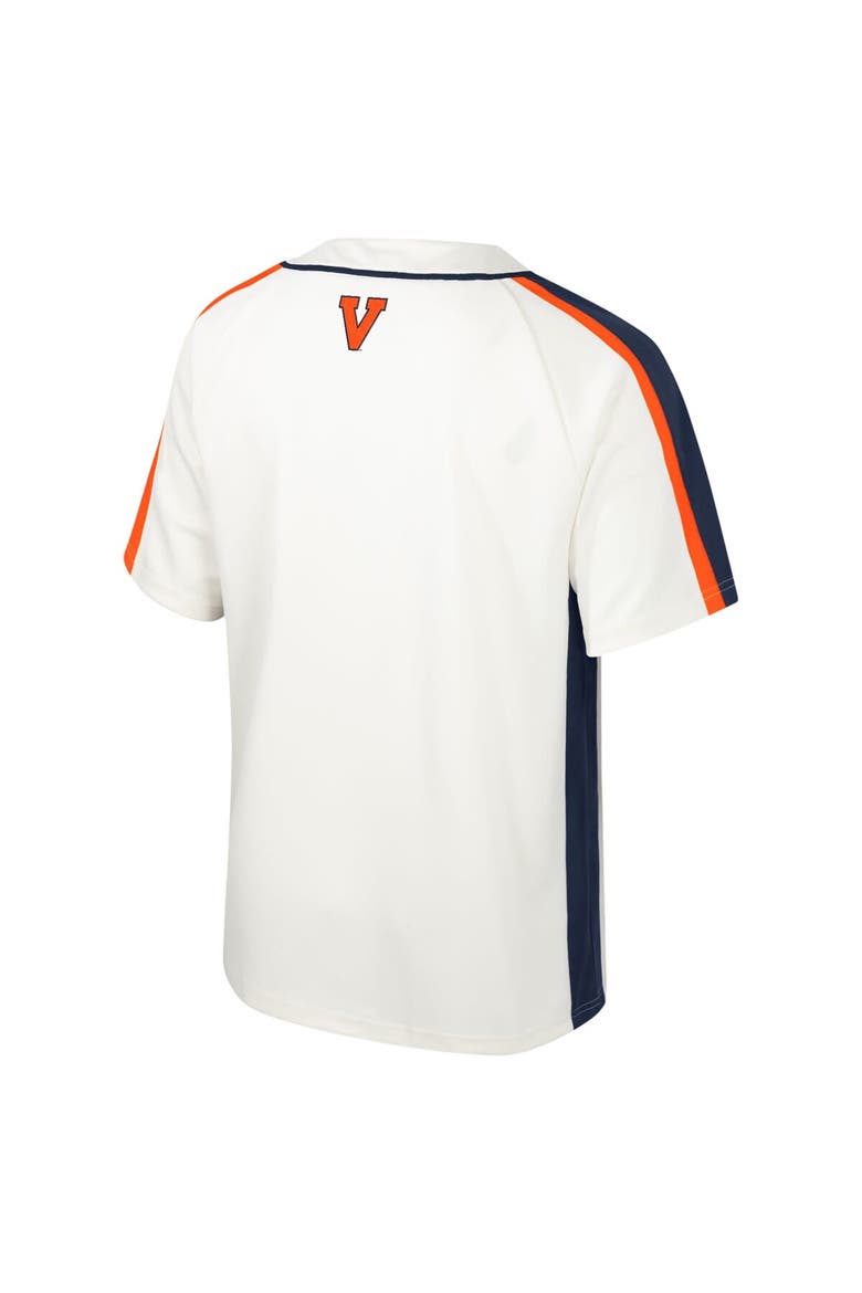 Men's Colosseum Cream Virginia Cavaliers Ruth Button-Up Baseball Jersey, Alternate, color, Cream