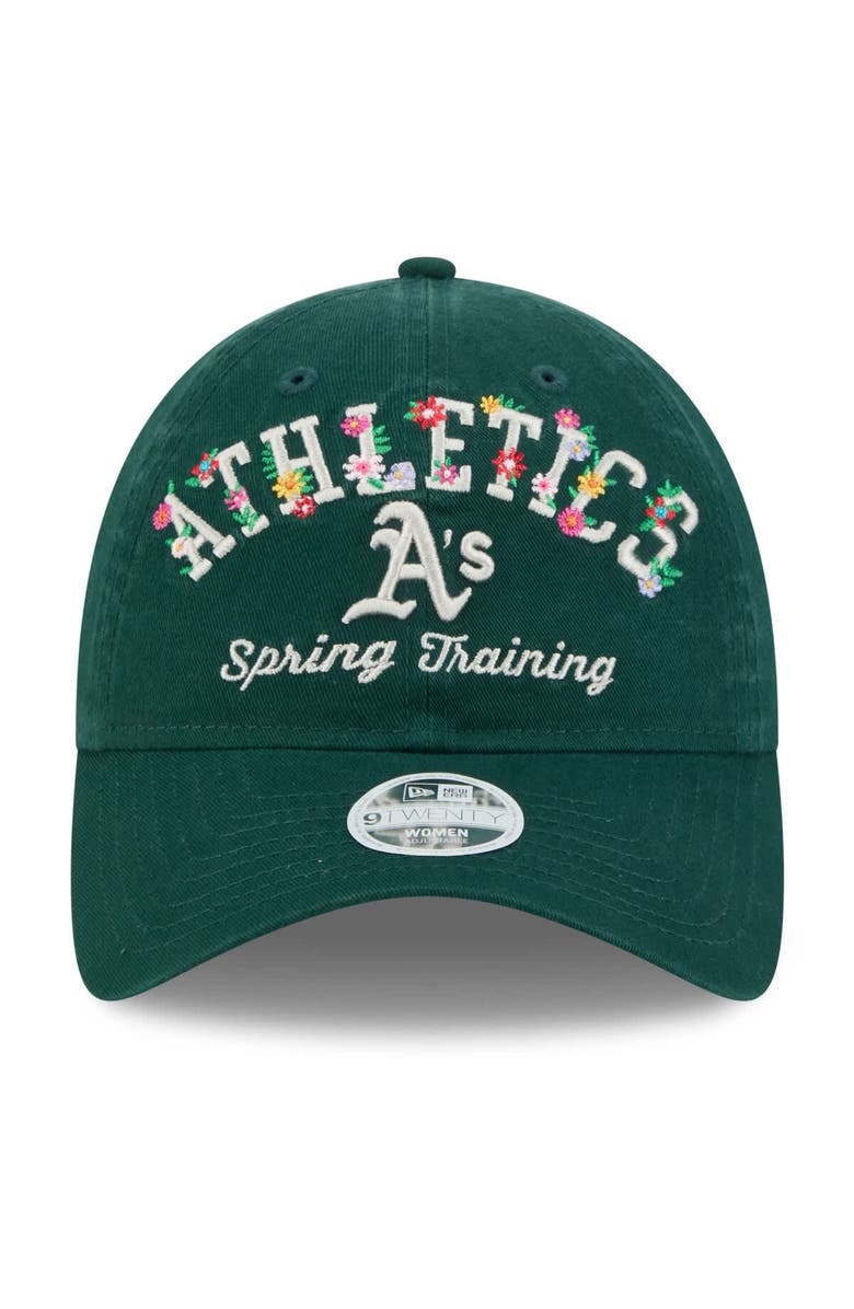 New Era Women's New Era  Green Athletics 2025 Spring Training Floral 9TWENTY Adjustable Hat, Alternate, color, 