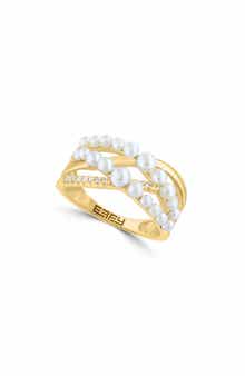 Freshwater Pearl & Diamond Ring