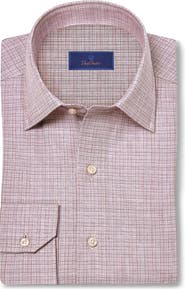 David Donahue Cotton & Cashmere Check Sport Shirt