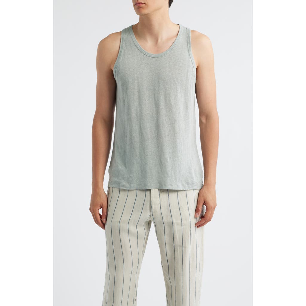 Alex Crane Linen Tank In Gray
