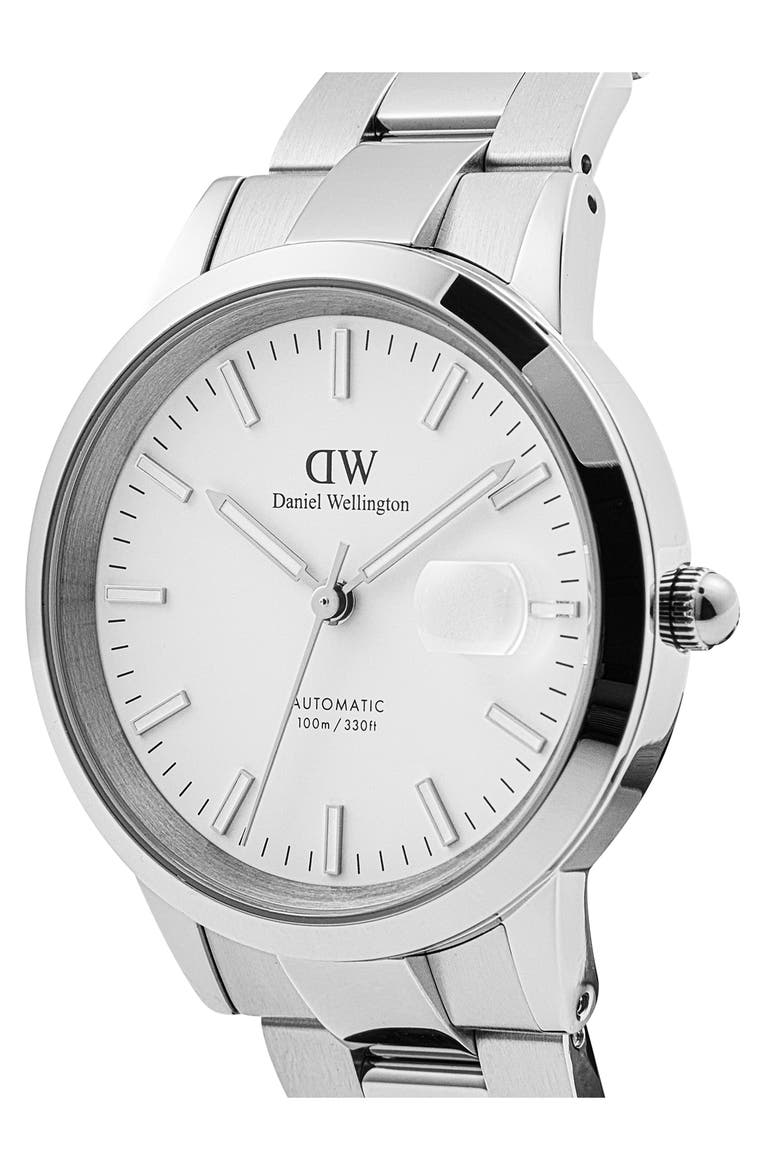 Iconic Link Automic Bracelet Watch, 40mm, Alternate, color, SILVER