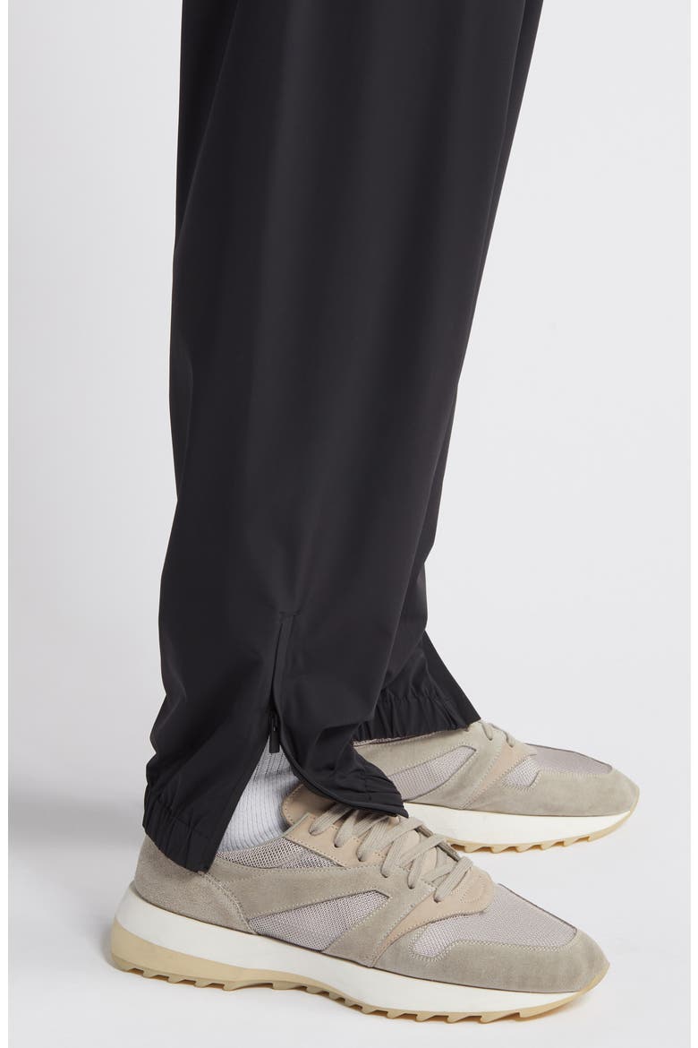 Stretch Nylon Track Pants, Alternate, color, BLACK